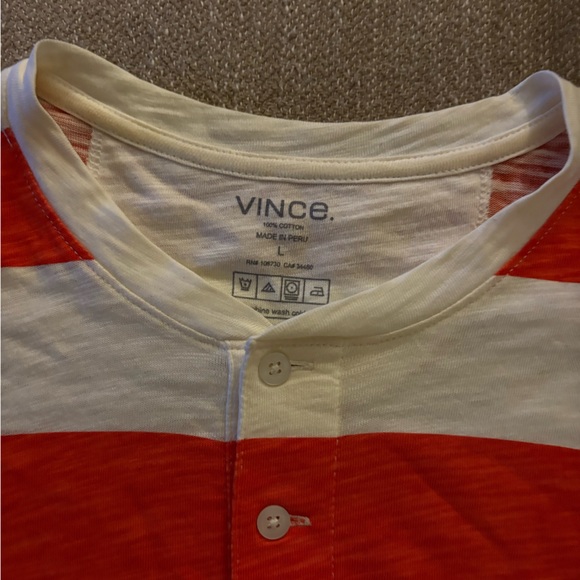 Vince Red and White Striped Top - Picture 3 of 3